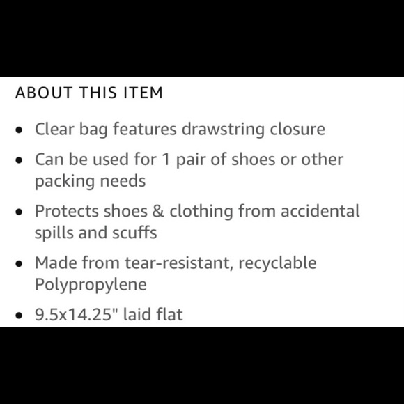 Reusable travel shoe bags. No more scuff marks - Picture 7 of 8